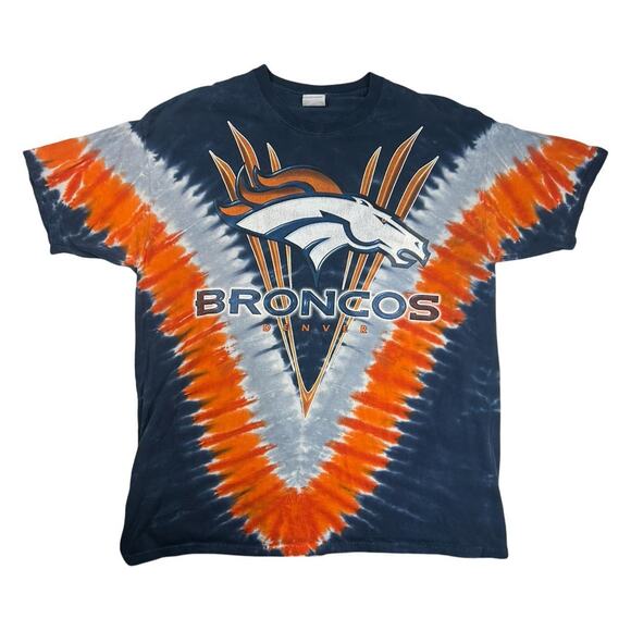 90s denver broncos graphic tee tie dye majestic xxl - Picture 1 of 5